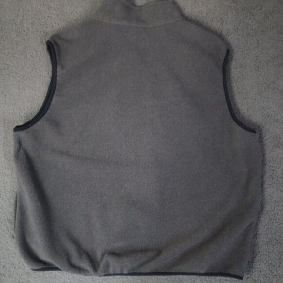 Vintage L.L. Bean Sweater Vest Men's XL Gray Fleece Stand-Up Collar Full Zip - Picture 2 of 7